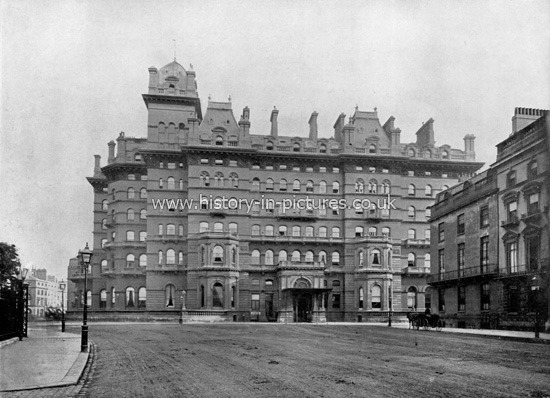 The Langham Hotel, Langham Place, Marylebone, London. c.1890's.